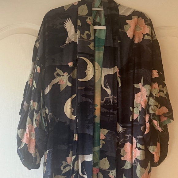 Spell & the gypsy nightingale kimono reversible black turquoise - Picture 12 of 17